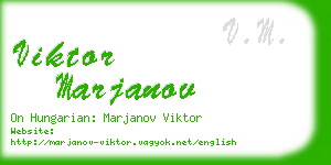 viktor marjanov business card